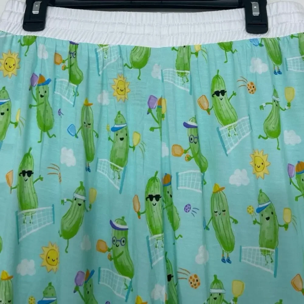 Little Sleepies Bamboo Pajama Pants Pickles Playing Pickleball Novelty NWT L - Picture 9 of 13